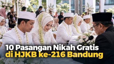 10 Pasangan Nikah Gratis di HJKB ke-216 Bandung