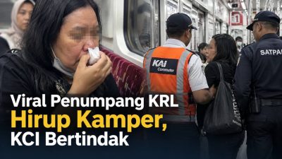 Viral Penumpang KRL Hirup Kamper, KCI Bertindak