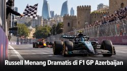 Russell Menang Dramatis di F1 GP Azerbaijan