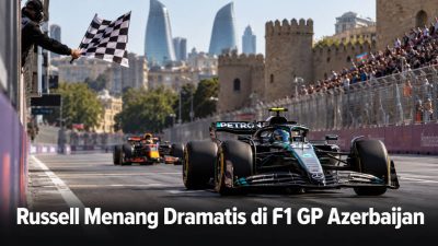 Russell Menang Dramatis di F1 GP Azerbaijan