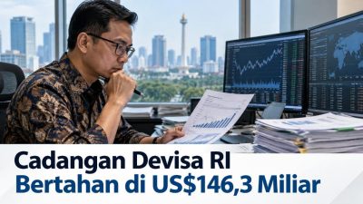 Cadangan Devisa RI Bertahan di US$146,3 Miliar